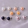 YIKALAISI 925 Sterling Silver Jewelry Pearl Earrings 2022 Fine Natural Pearl jewelry 8-9mm stud Earrings For Women wholesale ► Photo 2/6