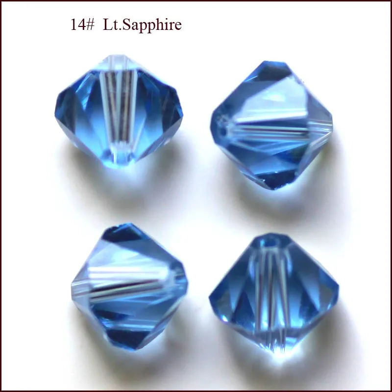 3 мм, 4 мм, 5 мм, 6 мм, 8 мм, 10 мм, 300 шт, стеклянные кристаллы, свободные граненые биконусные бусины 5301 для изготовления браслетов и ожерелий