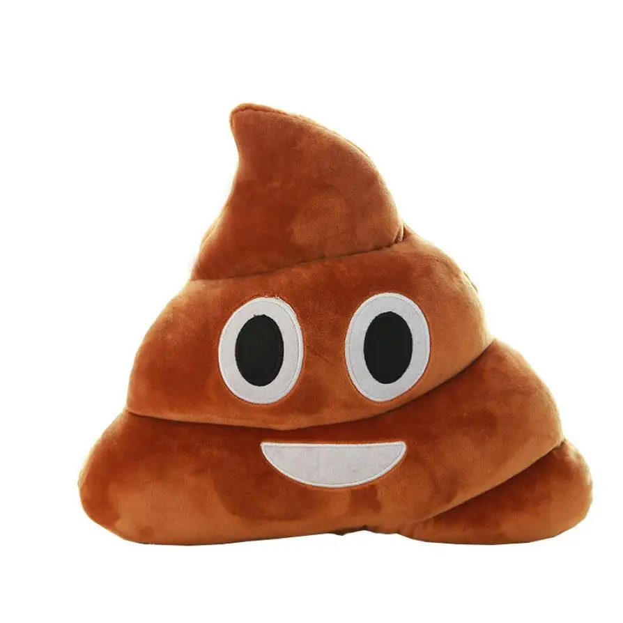 14cm Cute love expression pillow Browm Emoji Smiely Poop Pillow Plush