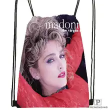 Изготовленная на заказ Мадонна походная сумка на шнурке милый рюкзак для детей(черная спинка) 31x40 см#2018612-01-(15