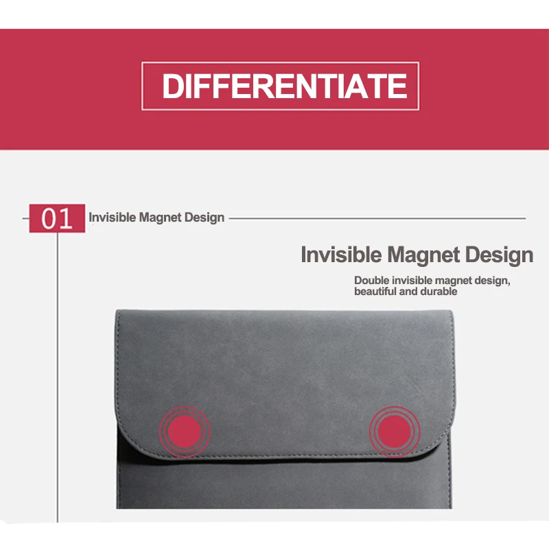 PU Leather Sleeve/Bag For Macbook Air Retina 11 12 15.4 New Pro 13 15 Touch Bar Notebook Case For Xiaomi 13.3 15.6 Scrub