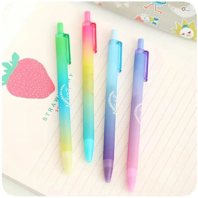 4 шт. красивые мечтательные цвета гель черные чернила для ручки Канцтовары