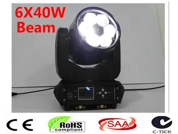 

LED Super Beam 6x40W rgbw 4in1 LED ZOOM moving head beam light bee eye for Bar effect led stage lighting dmx dj lights