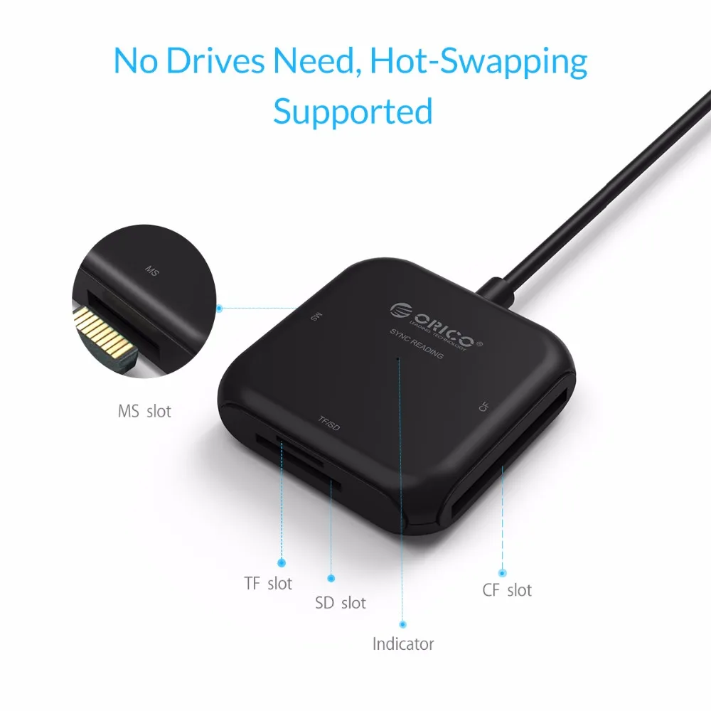 ORICO SD Card Reader Super Speed USB 3 0 Micro SD TF Memory Card Reader Max 3