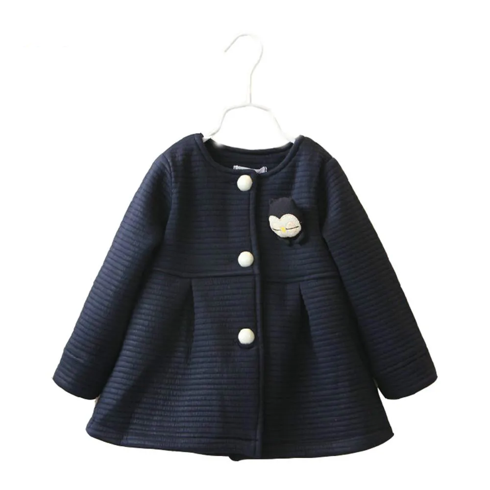 A420 детские куртки хлопок лук-узел куртки и пальто для девочек/от 3 до 10 лет старый/синий, серый - Цвет: A420Blue
