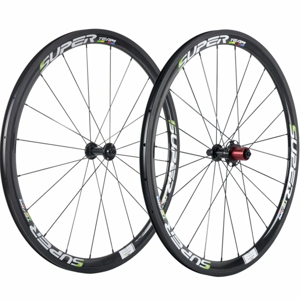

SUPERTEAM 38mm Clincher Carbon Wheelset Road Bike Chinese Carbon Wheels With Chosen Ceramic Bearing Bicycle Wheel