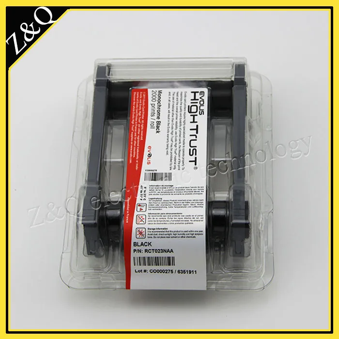 Черная монохромная лента Evolis RCT023NAA K 2000 принты|evolis ribbon|print printribbon ribbon |