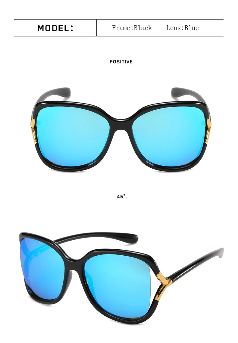 Chfekumeet TR90 солнцезащитные очки Для женщин поляризованный Ультрафиолетовый 400 негабаритных Винтаж черный, Розовый Солнцезащитные очки для женщин, винтажные женские солнцезащитные очки оттенки