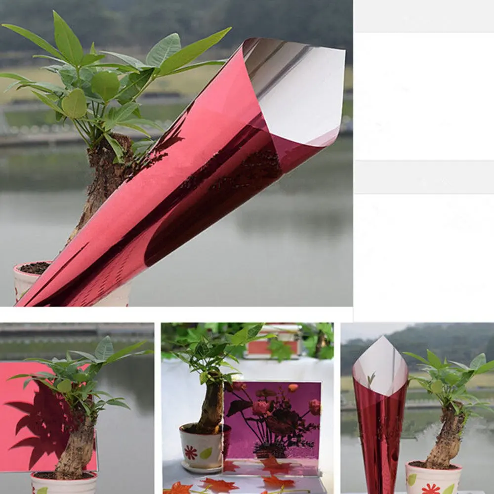 

40/50/60 by 100 Cm Window Tint One Way Mirror Film UV Heat Reflective Home Office Privacy Protect Sun Blocking Control Films