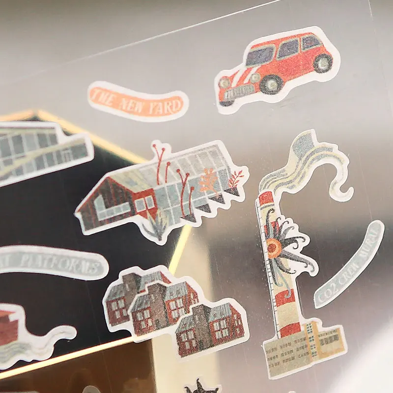 Diario de viaje pegatinas decorativas de etiqueta diario álbum adhesivo Diario de viaje pegatinas decorativas de etiqueta diario álbum adhesivo
