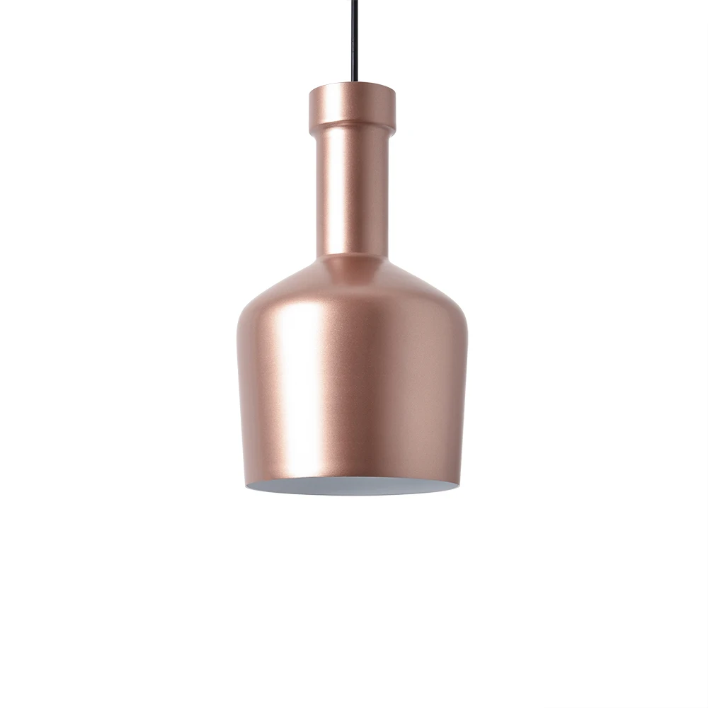 

Fashion Small Rose Golden Red Pendent Light Iron E27 Cafe Living Room Decor Lamp Simple Modern Restaurant Painted Chandelier
