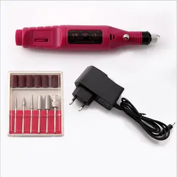 

1set Power Professional Electric Manicure Machine Pen Pedicure Nail File Nail Tools 6 bits Drill Nail Drill Machine Kit Nail Set
