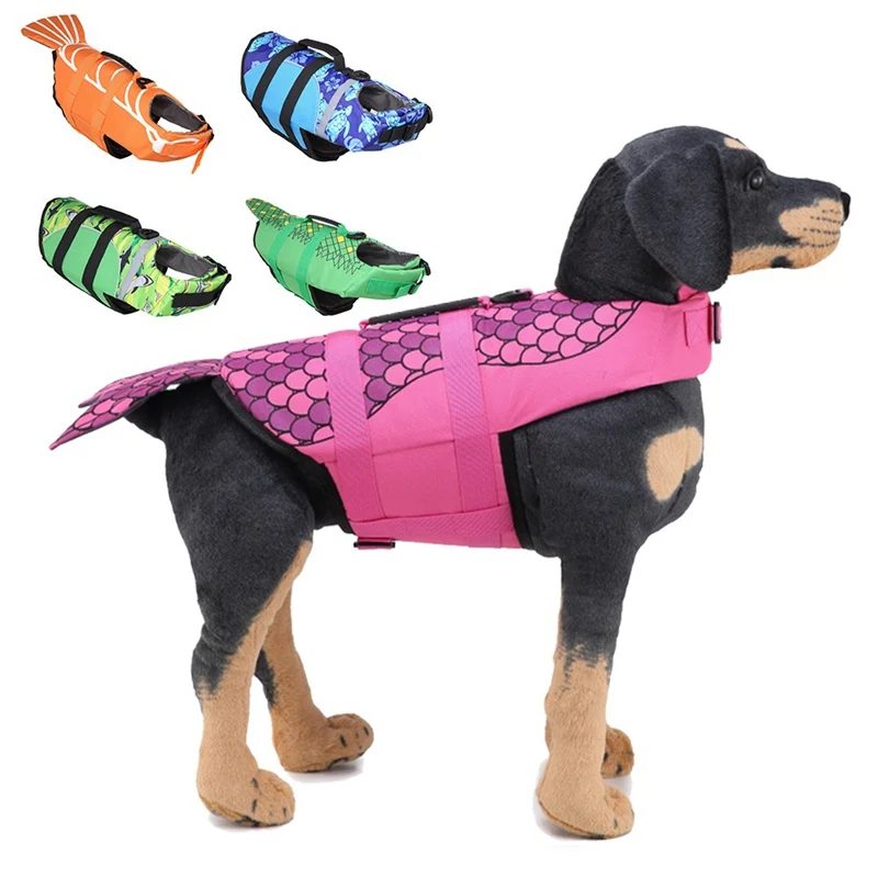 Dog Life Jacket Pet Dog Life Vest Safety Clothes Swimwear Swimsuit Dog ...