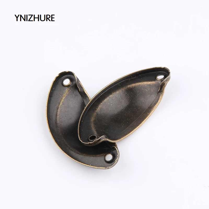 2018 Sale Promotion Tiradores Muebles 50pcs 50*20mm Metal Antique Drawer Handle Medicine Cabinet Green Ancient Shell Semicircle