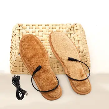 

Winter Unisex Heated Insoles USB Rechargeable Electric Heating Warm Foot Shoes Plush Insole Soles for Shoes