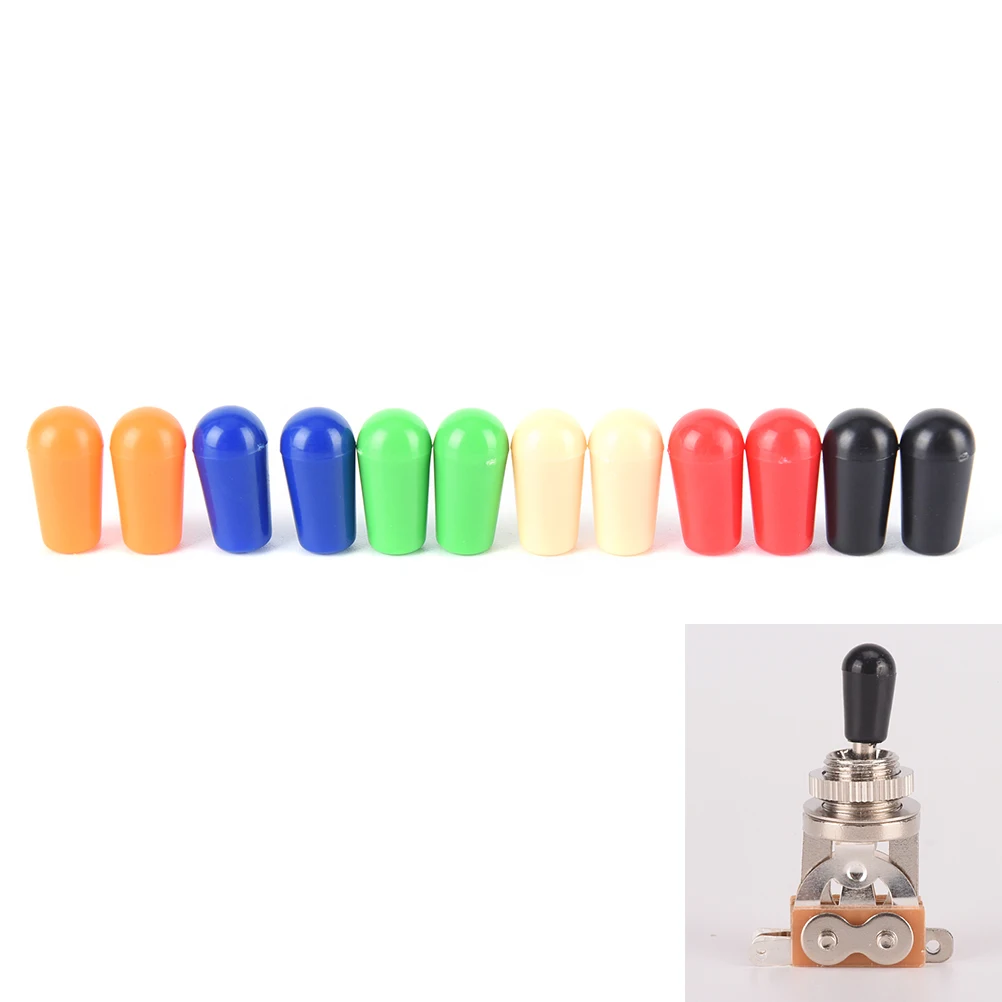 

6 Pcs Replacement 4mm Plastic Toggle Switch Tip Knob Caps for Electric Guitar