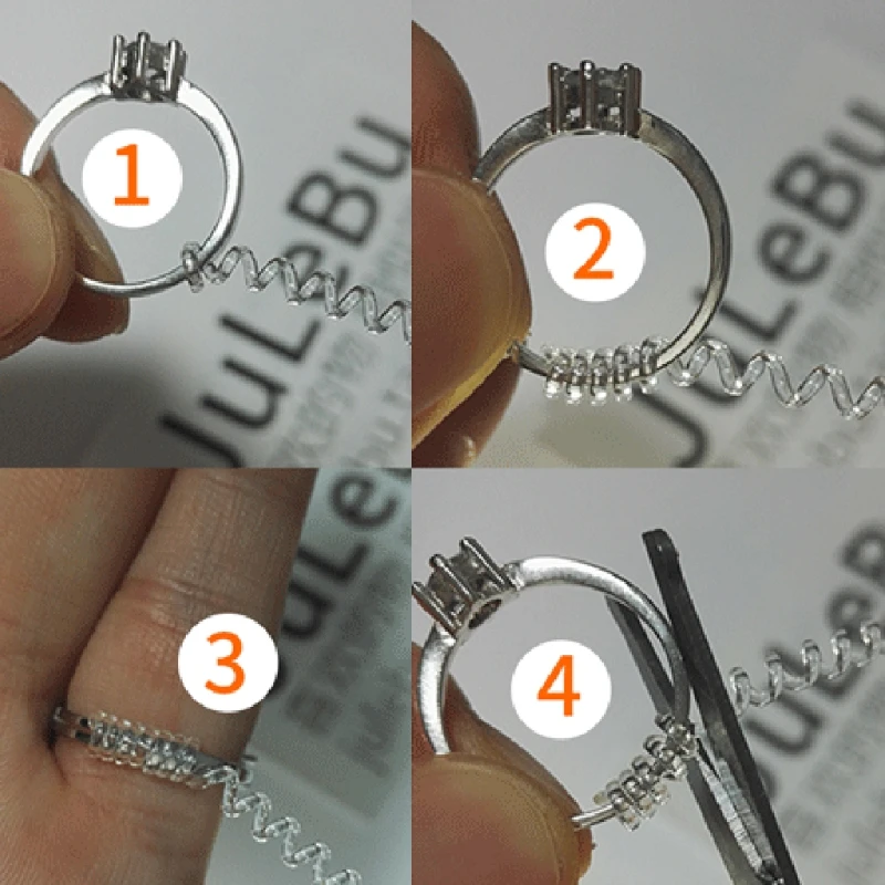 JAVRICK Размер кольца регулятор для свободные кольца для любых колец, 4 размера s с полировочной тканью ювелирные изделия гаджеты Инструменты