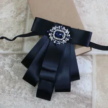 Бренд мужской Рождественский подарок ручной работы бизнес-клуб Праздничная вечеринка галстуки-бабочки галстук элегантный свадебный горный хрусталь шелк тонкая ленточка с бантиками