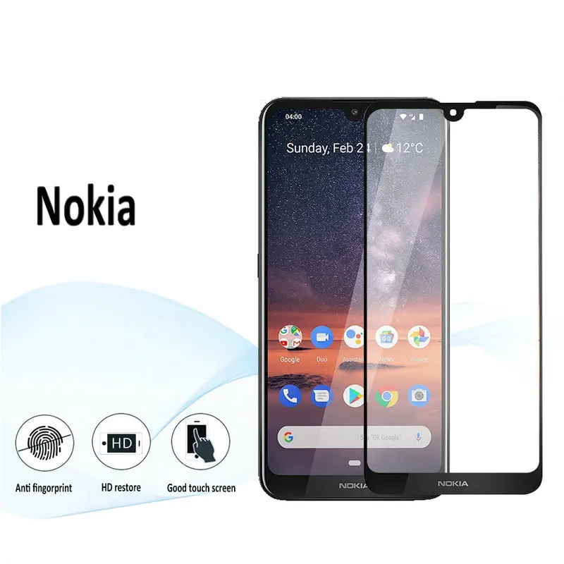 9H Полностью клеящееся покрытие закаленное стекло Защита экрана для Nokia 3 2 1 Plus + 4