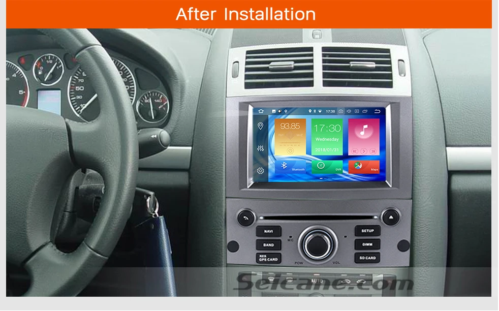 Excellent Seicane Android 8.0 7"1Din Car Radio Stereo GPS Navigation Multimedia Player For Peugeot 407 2004 2005 2006 2007 2008 2009 2010 5