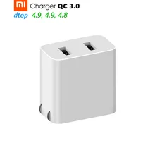 Оригинальное портативное зарядное устройство для путешествий Xiaomi, Милая Мини Портативная Быстрая зарядка QC3.0, 9 В = 2 а/12 В = 1,5 А/5 В = 2,4 А, макс., 18-20 Вт, двойной порт USB