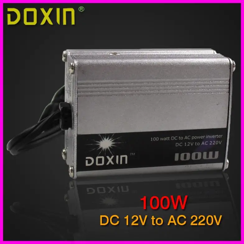 2014 DOXIN 100 W бытовой автомобильный преобразователь питания DC 12 V в AC 220 адаптер