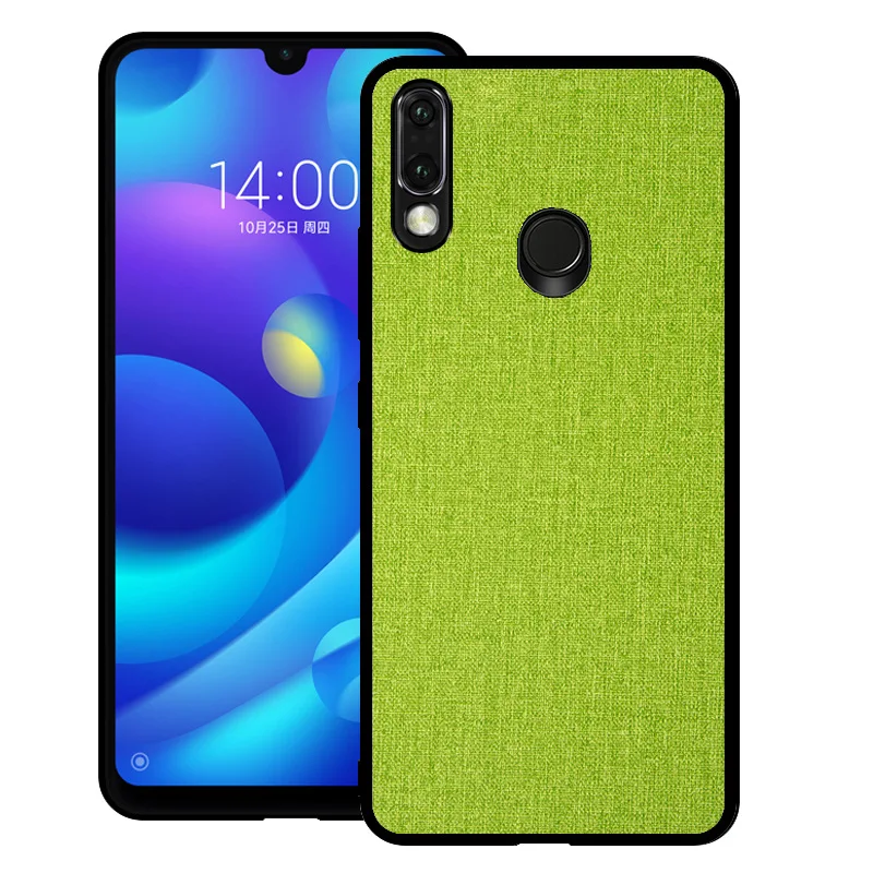 

For xiaomi mi play case back Cover canvas fabric TPU +PC business style protective cover For xiaomi play case 5.84 inch