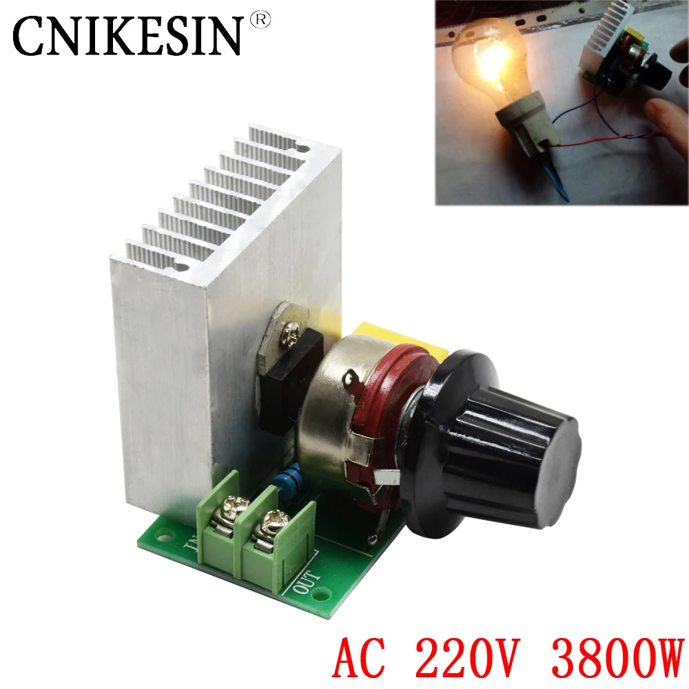 

AC 220V 3800W Imported SCR Thyristor Power Electronic Dimmer,Voltage Regulator,Speed and Temperature Silicon Controlled