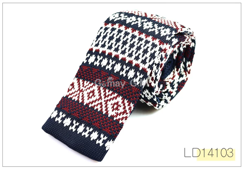 Mens Knit ties New Casual Skinny Knit Neckties For Wedding Evening Party Gravata Slim Tie for Man Knitted Neck Tie - Цвет: LD14103