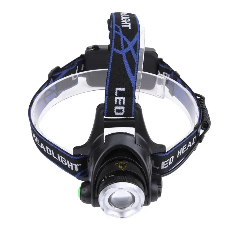 

T6 LED Zoom Waterproof Headlamp Headlight Flashlight Rechargeable Fishing Miner Linternas Lampe Torch Head lamp Use 2*18650