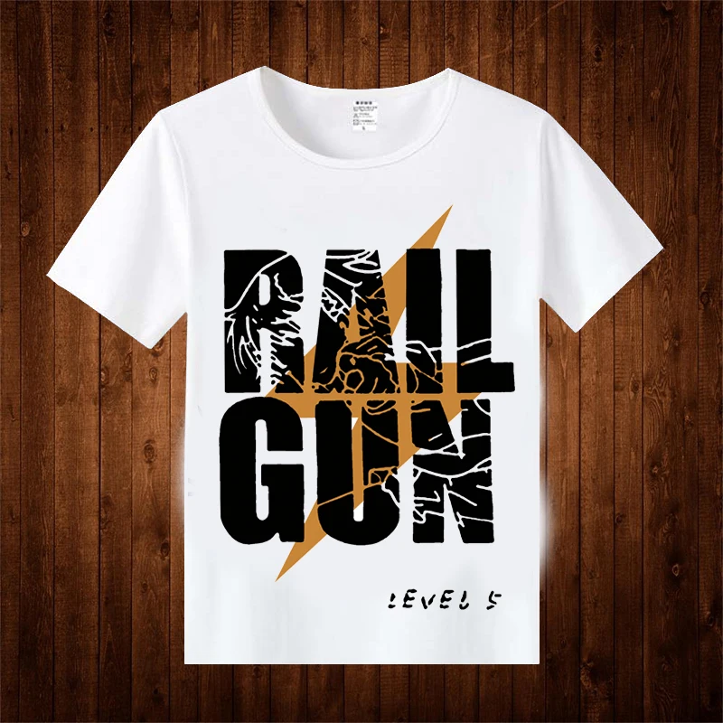 Хлопковая футболка для косплея Toaru Kagaku no рэйлган Anime Misaka Mikoto|t shirt cotton|tee teecotton t |