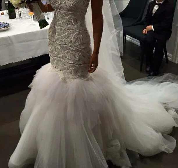ivoyr-mermaid-wedding-dresses-strapless-beades-pearls-tulle-long-bridal-gowns-custom-made
