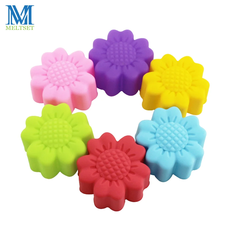 

Meltset 6pcs/Lot Silicone Mold Baking Cake Pan 5CM Jelly Mold Food Grade DIY Silicon Cupcake Pan Muffin Cupcake