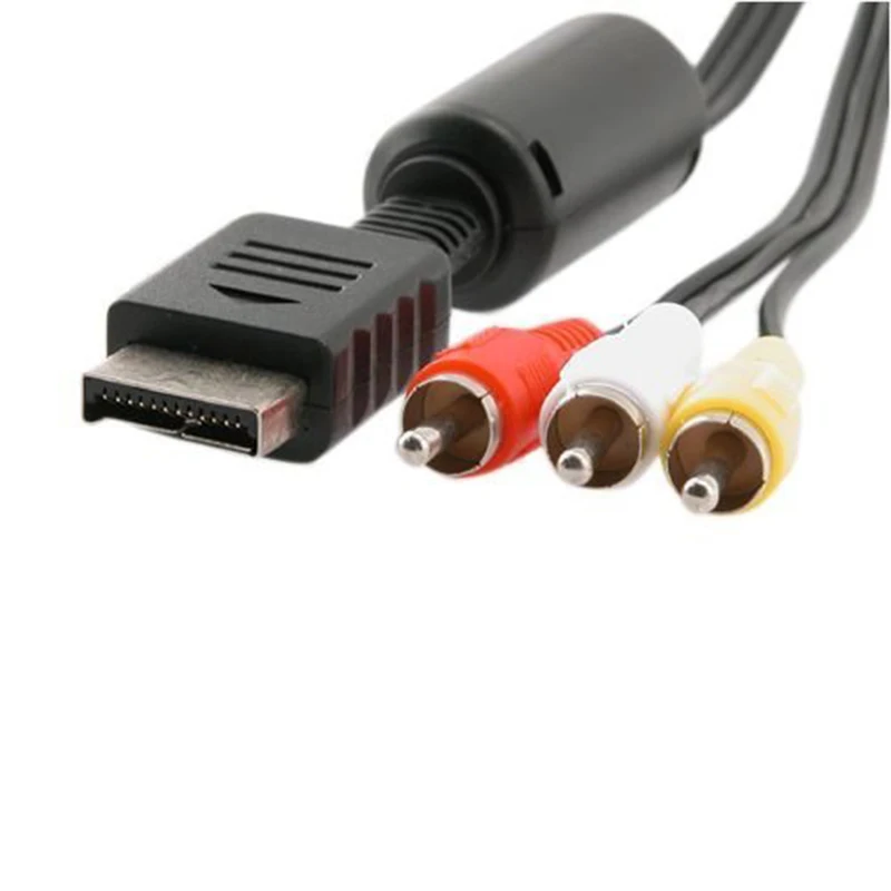 Аудио видео av кабель с 3 RCA ТВ адаптером свинцовый для Sony Playstation PS1 PS2 PS3
