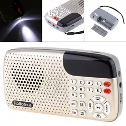 Rolton W105 Mini-USB FM Белый радио Динамик с светодиодный Дисплей MP3 музыкальный плеер/факел лампа/Деньги проверить для пожилых/детей