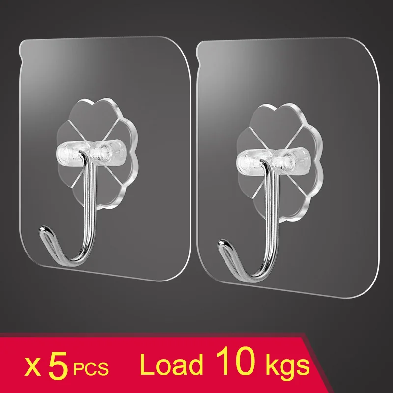5pcs transparent Прозрачные крепкие крючки на присоске для дома, кухни и ванной комнаты, присоски, вешалка, держатель для ключей, вешалки для хранения - Цвет: 5pcs transparent