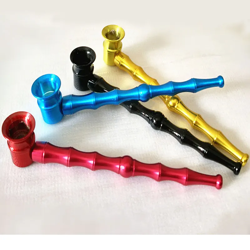 Small Bamboo Tobacco Stems Smok Metal Pipes Smoking Cigarette Lipstick