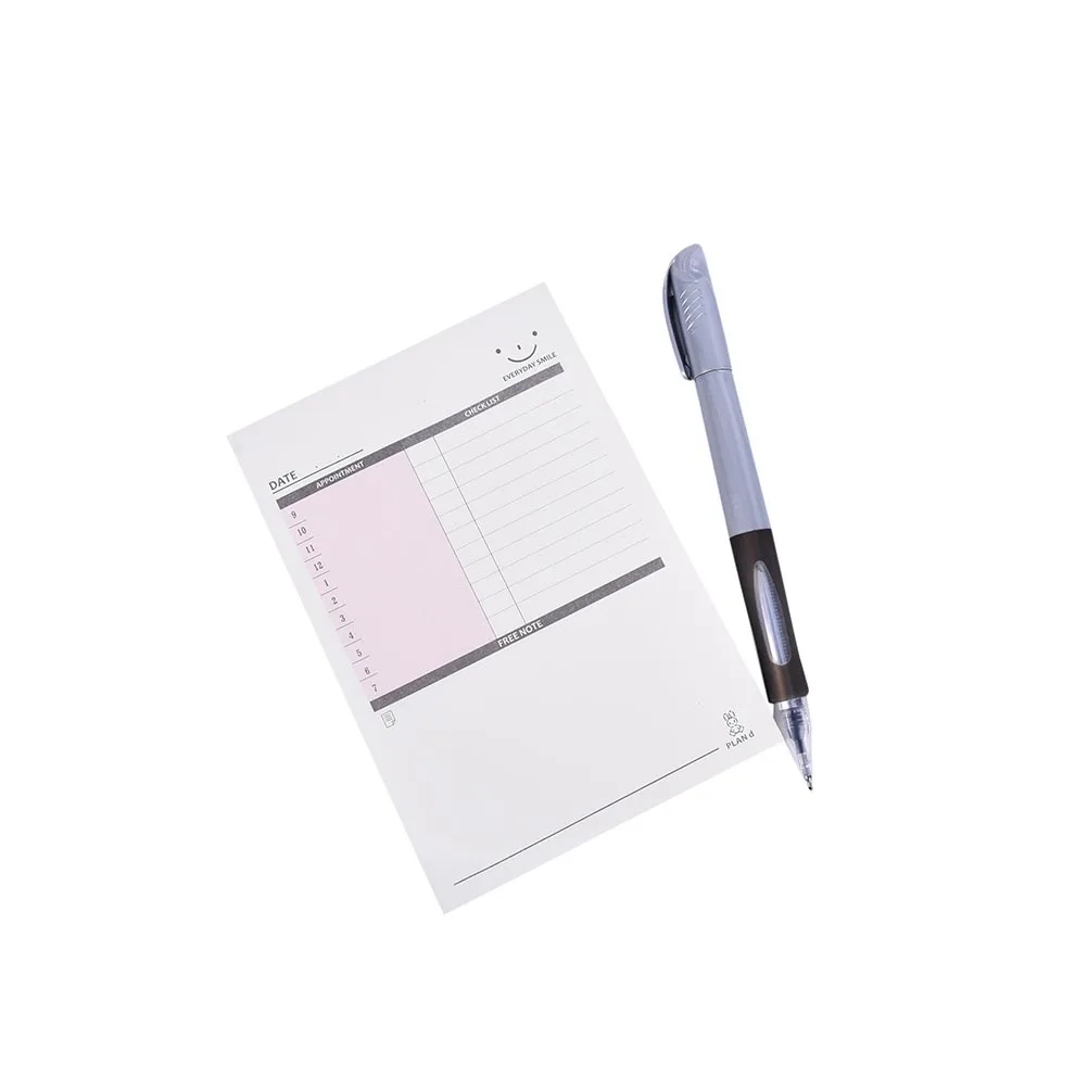 1pc Schedule Organizer Check Work Planner Sticker Sticky Notes Memo Pad Note Stationery School Supplies Memo Pad Notebook