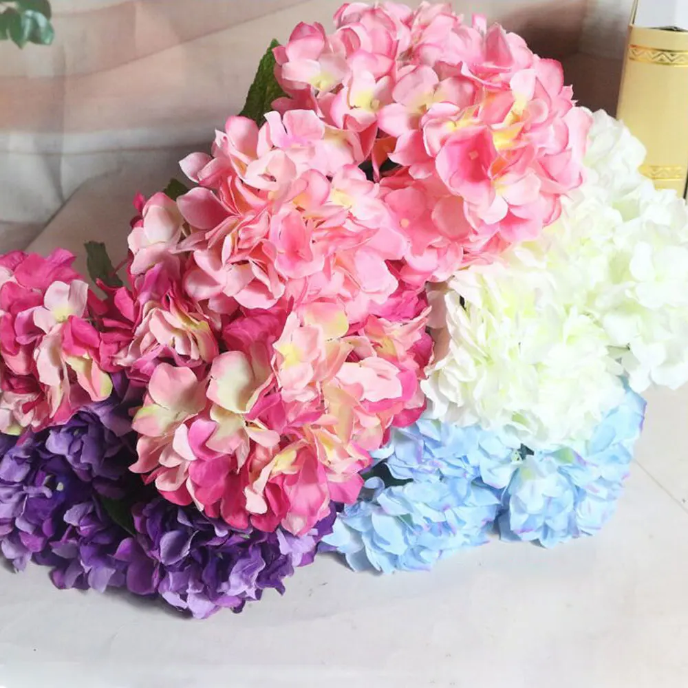 2017 Hot European 6 heads bride hydrangea flower home table decoration