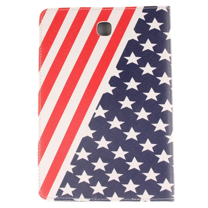 Luxury 2 Leavies PU Leather Stand Flip Case for Samsung Galaxy Tab S2 8.0 Case T710 T715 SM-T715 Tablet Wallet White Case Bag (54)