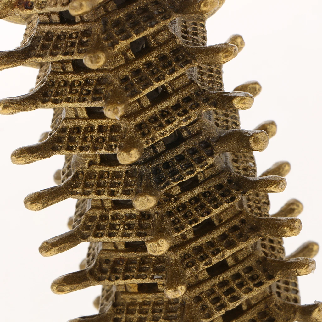 Chinese Traditional Copper Buddhist Wen Chang Tower Model Figurine Buddhism Stupa Pagoda Tower
