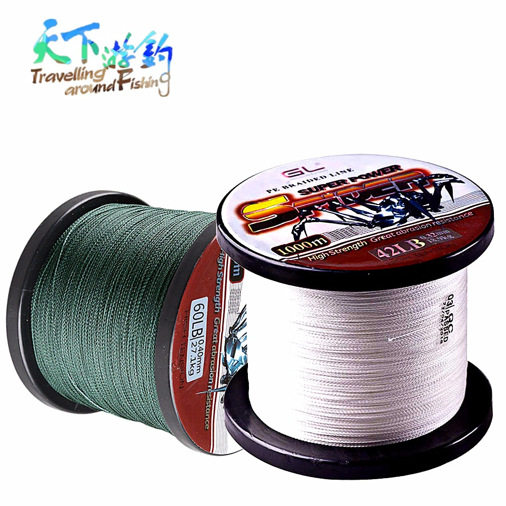 1000m Super Power Multifilament 4 Strands Pe Braided Fishing Line 12 80lb 0 4 8 Spider Cord Linha De Multifilamento Pesca Fishing Lines Aliexpress