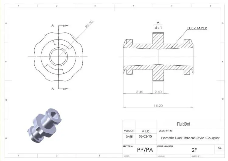 Sortimento luer lock connector (polyprop) luer lock