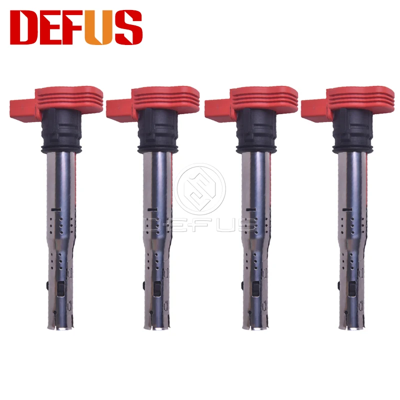 DEFUS 4 шт. OEM 06E905115E для VOLKSWAGEN A4 A5 A6 A8 Q7 2.7TDI 3.0TDI 3,2 V6 4,2 V8 красный свеча 06E905115 06E905115C 06E905115B
