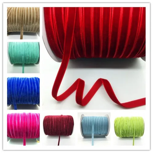 

5 Yards/lot 3/8" 10mm Soft Comfortable Velvet Ribbon Many Color Choose Wrapping Hair Bows Accessories DIY Handmade Ribbon