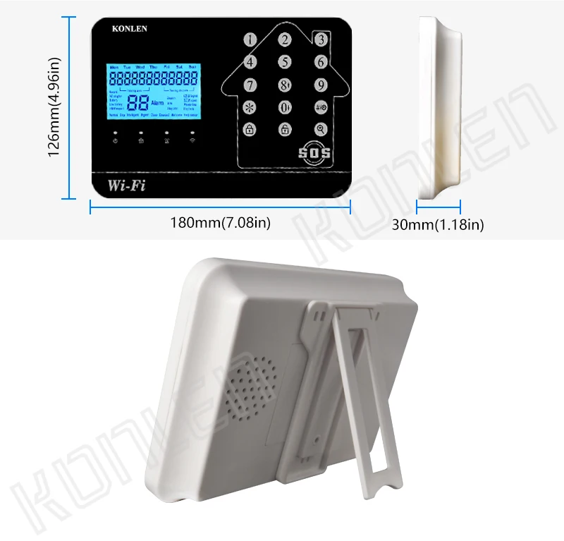 KONLEN wifi GSM PSTN домашняя сигнализация Беспроводная Проводная для умного дома Охранная защита от взлома АВТО SMS Приложение Поддержка ip-камеры