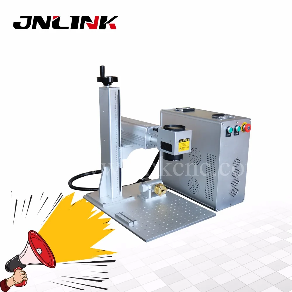 Jnlink Type 3d Fiber Metal Cutting Machine Mini Laser Stamp Engraving Machine 20w 30w 50w