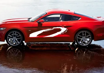 

Car Racing Stripes 58'' Door Decal for Mustang Vinyl Decals Motor Side Stickers ZC749