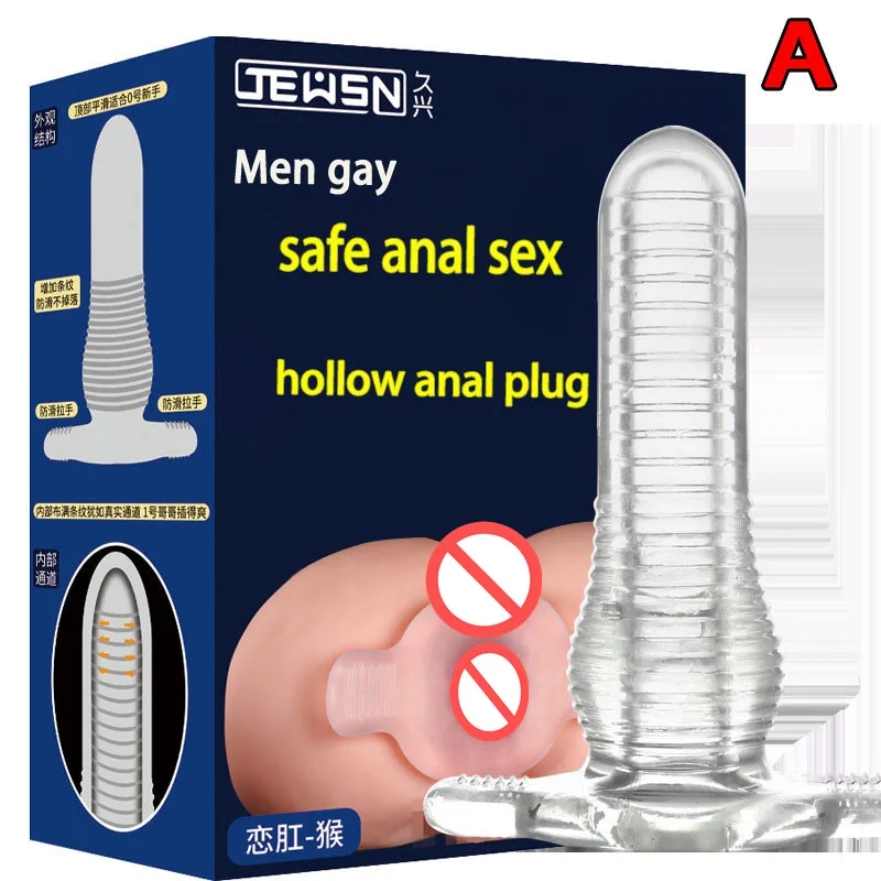 Anal Sex Toy For Men Gay Male Masturbator Soft Silicone Hollow Anus Plug Penis Sleeve Adult Bdsm Butt Extender Dilator 10 | Красота и