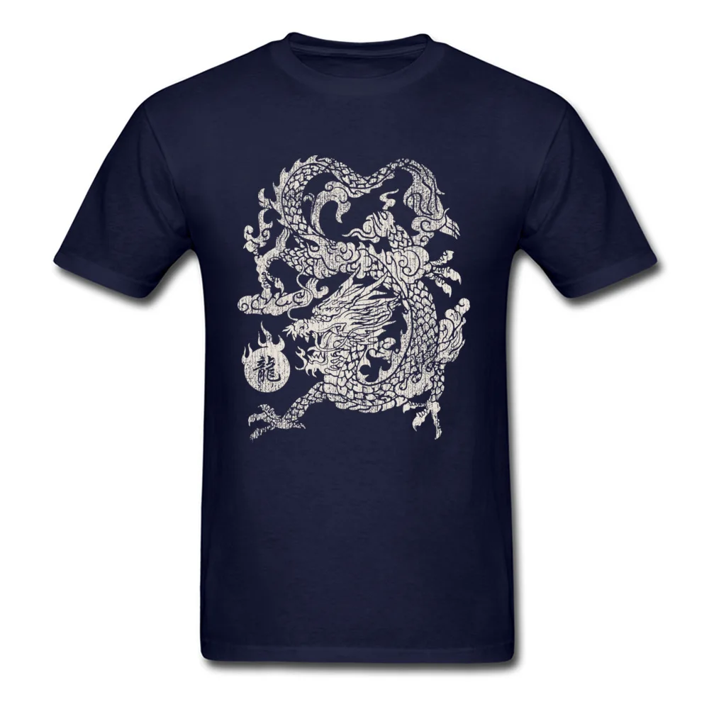 Design Casual T Shirts Retro VALENTINE DAY Short Sleeve O Neck Tops T Shirt Pure Cotton Mens Printing Tops T Shirt Chinese Dragon Eat The Sun White navy